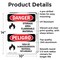 Signmission Storage Area Flammable Material Bilingual Danger Sign, Aluminum, 10in W x 14in L, 2PK OS-2PACK-DS-A-1014-VS-1583 - alternate 5